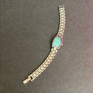 Anne Klein Silver Watch with Aqua Dial